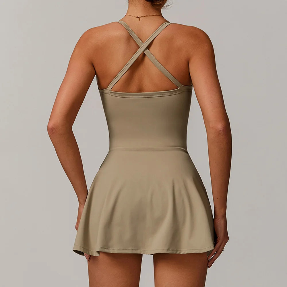 Vestido Fitness com Shorts Square