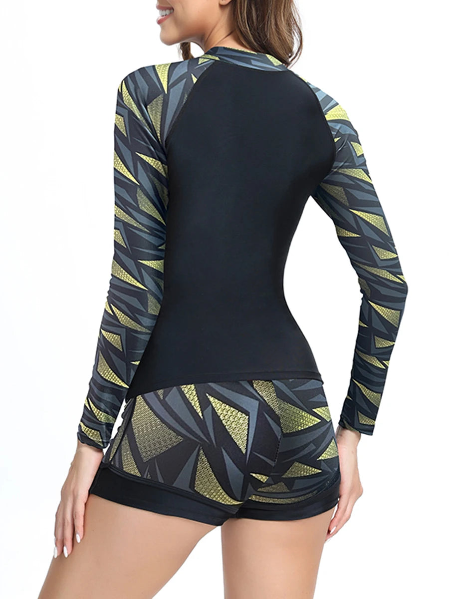 Conjunto Manga Longa UV Surf, Roupas para Surf, Conjunto UV Proteção Solar, Camiseta UV Manga Longa, Shorts com Proteção UV, Roupas para Beach Tennis, Roupas para Natação, Roupa com Secagem Rápida, UV50+ para Esportes Aquáticos, Conjunto Esportivo com Proteção Solar, Moda Praia com Design Moderno, Roupas Ultra Resistentes ao Cloro, Proteção UV para Praia, Conjunto para Esportes na Água, Roupas Confortáveis para Praia, Maluh Fit