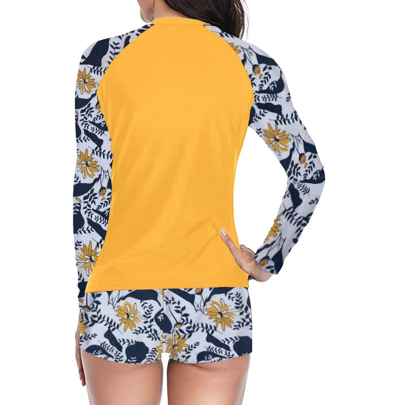 Conjunto Manga Longa UV Surf, Roupas para Surf, Conjunto UV Proteção Solar, Camiseta UV Manga Longa, Shorts com Proteção UV, Roupas para Beach Tennis, Roupas para Natação, Roupa com Secagem Rápida, UV50+ para Esportes Aquáticos, Conjunto Esportivo com Proteção Solar, Moda Praia com Design Moderno, Roupas Ultra Resistentes ao Cloro, Proteção UV para Praia, Conjunto para Esportes na Água, Roupas Confortáveis para Praia, Maluh Fit.