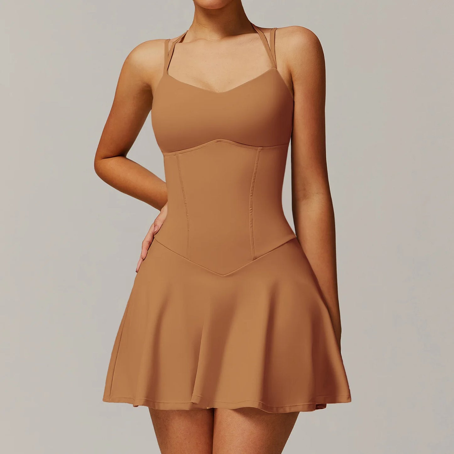 Vestido Fitness com Shorts Slit
