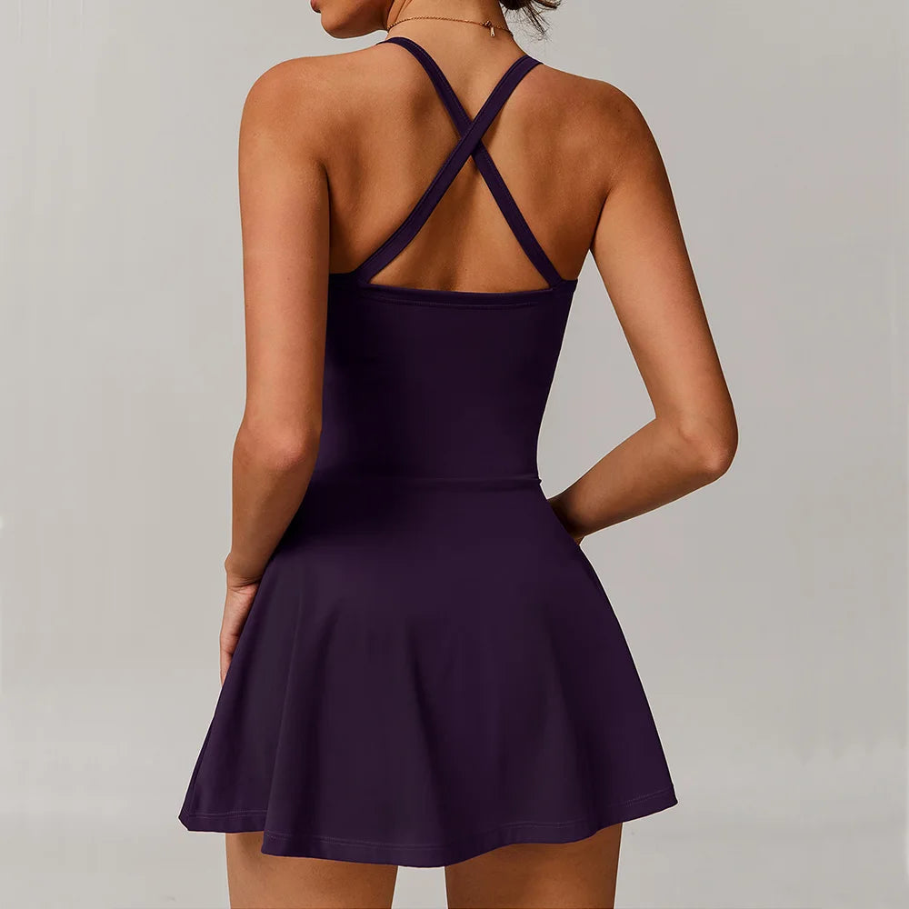 Vestido Fitness com Shorts Square