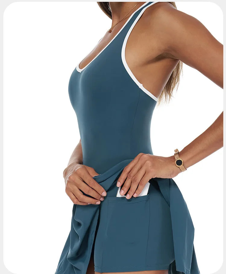 Vestido de Prega Com Shorts Spell