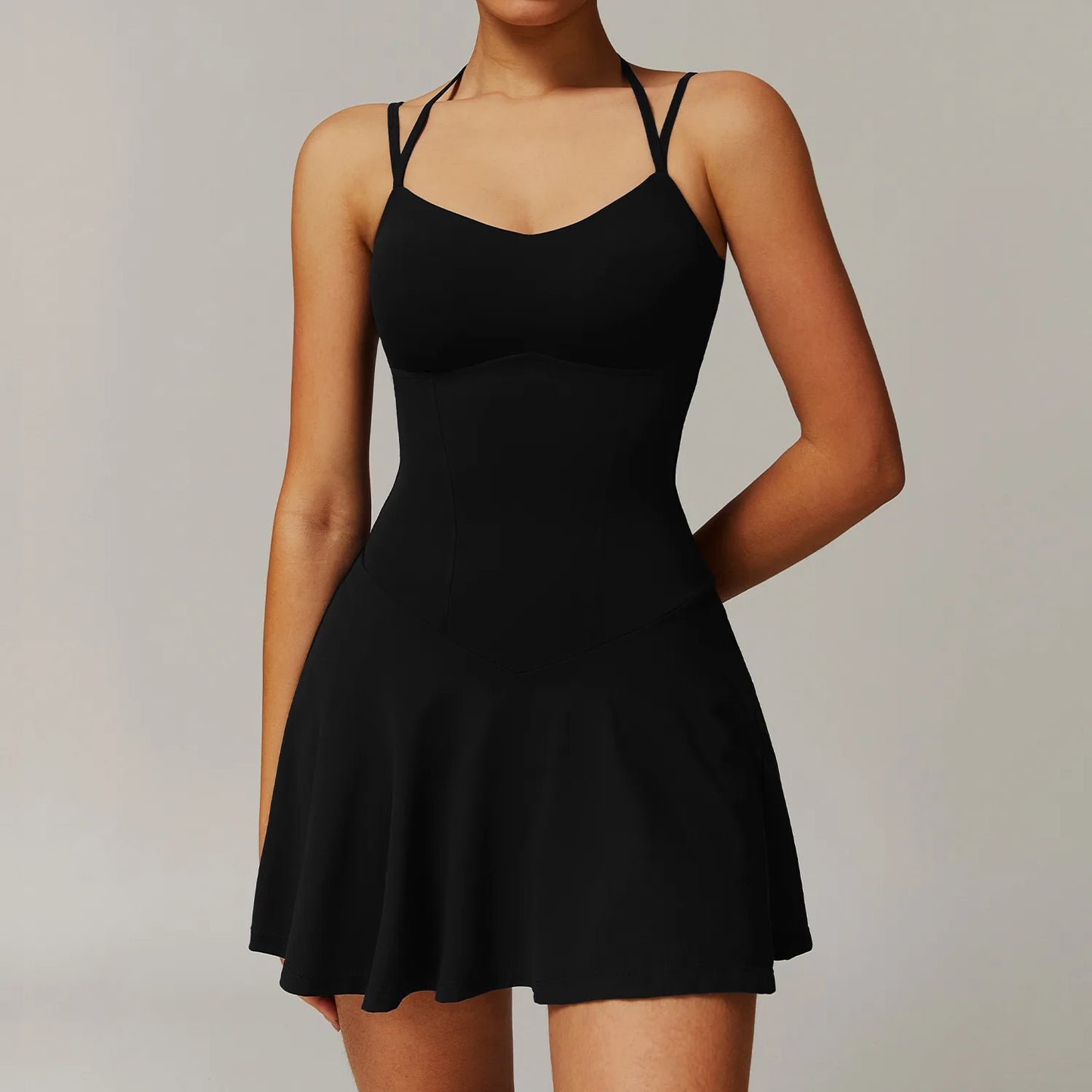 Vestido Fitness com Shorts Slit