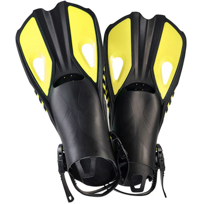 Natação, Acessórios para Natação, Nadadeira vazada, Snorkel, Mergulho, Pés de Pato Ajustáveis, Nadadeira Calcanhar Aberto, Equipamento de Natação, Pé de Pato Natação, Acessórios Para Nadar.