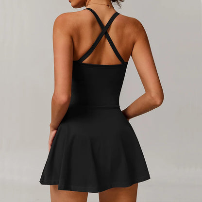 Vestido Fitness com Shorts Square