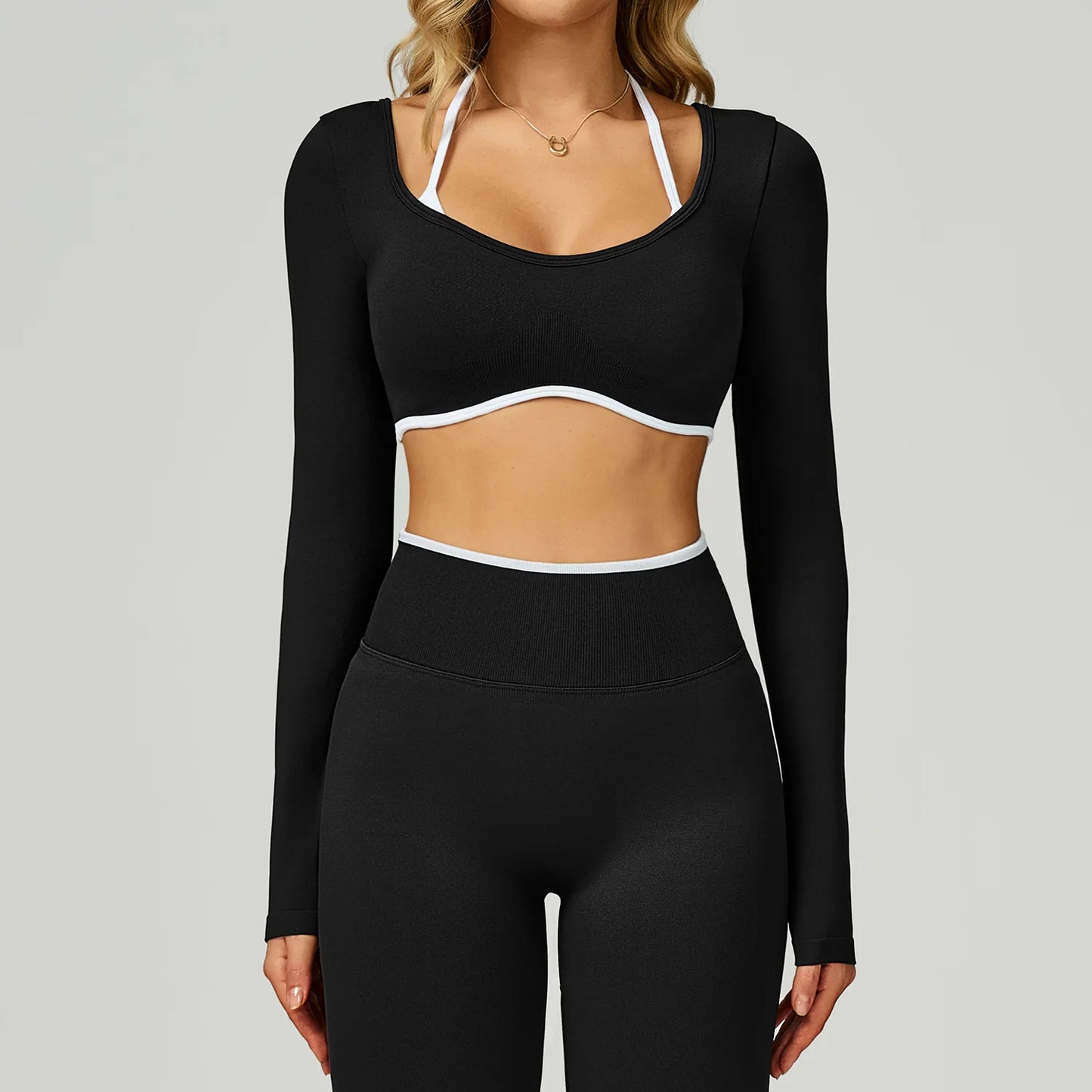 Cropped Com Bojo Manga Longa Ivara
