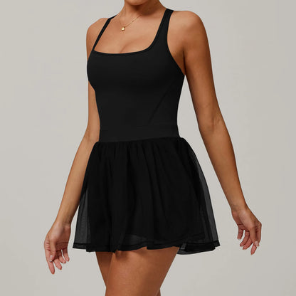 Vestido Esportivo com Shorts e Bolso Crush