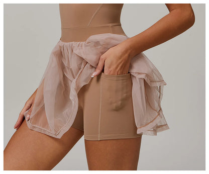 Vestido Esportivo com Shorts e Bolso Crush