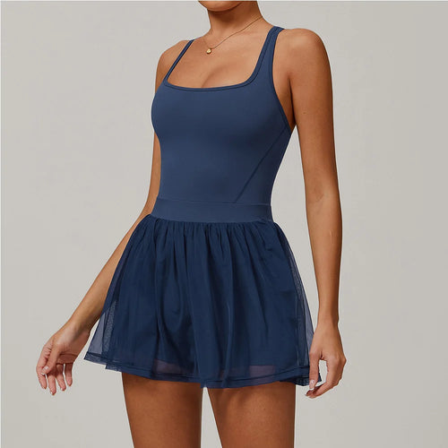 Vestido Esportivo com Shorts e Bolso Crush