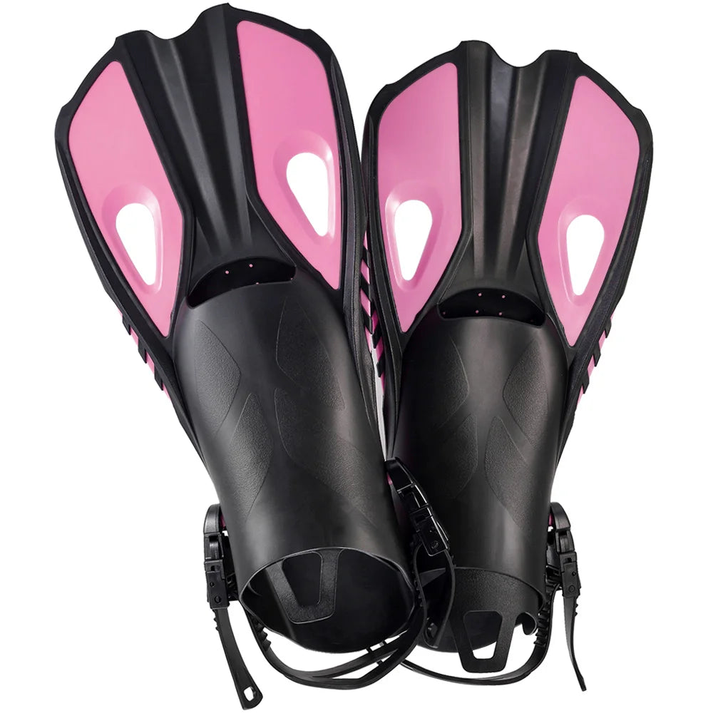 Natação, Acessórios para Natação, Nadadeira vazada, Snorkel, Mergulho, Pés de Pato Ajustáveis, Nadadeira Calcanhar Aberto, Equipamento de Natação, Pé de Pato Natação, Acessórios Para Nadar.