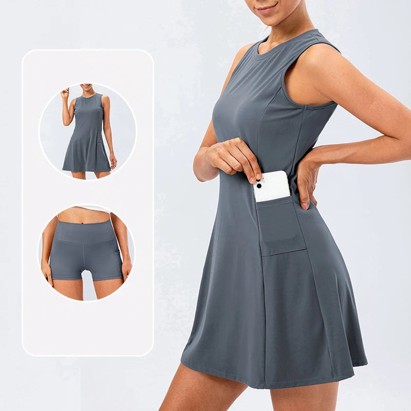 Vestido Para Beach Tenis, Vestido Para Tenis, Vestido Shorts, Shorts Para Beach Tenis, Shorts Para Tenis, Shorts de Academia, Roupa Para Beach Tenis, Roupa Para Tenis, Roupas de Tenistas, Roupas de Padel.