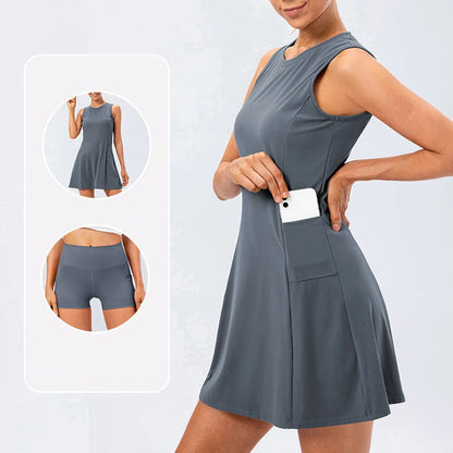 Vestido Para Beach Tenis, Vestido Para Tenis, Vestido Shorts, Shorts Para Beach Tenis, Shorts Para Tenis, Shorts de Academia, Roupa Para Beach Tenis, Roupa Para Tenis, Roupas de Tenistas, Roupas de Padel.
